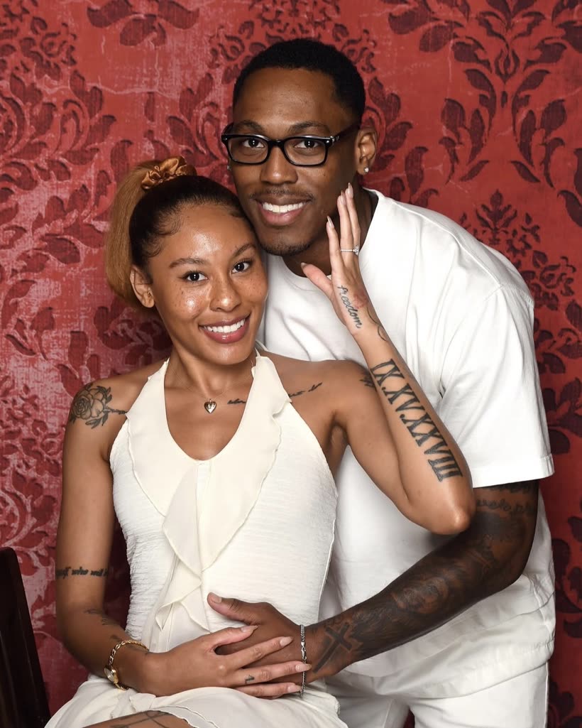 Wayne Gallman with his wife